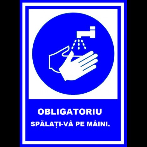Placuta obligatoriu spalati-va pe maini